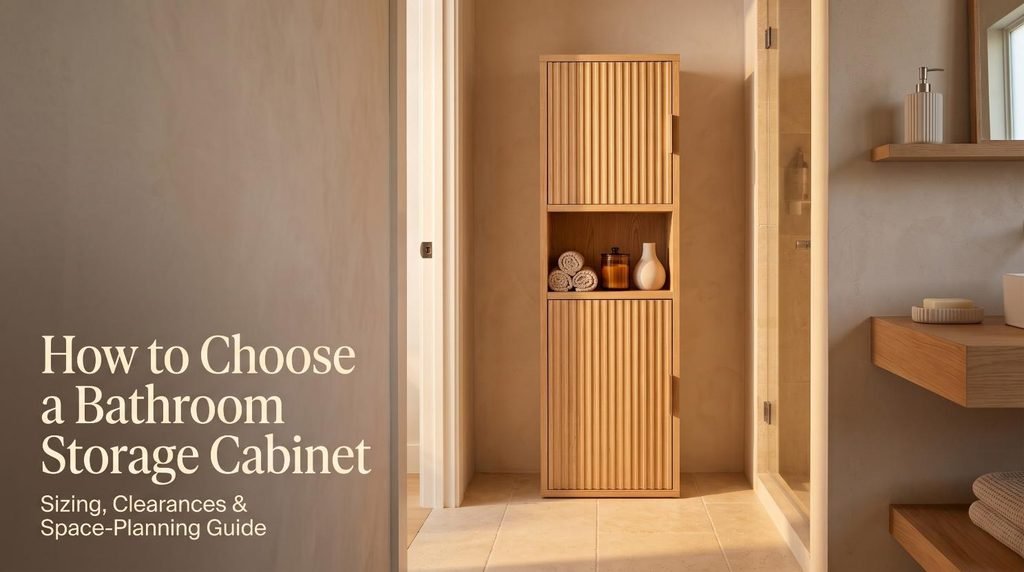 How to Choose the Right Bathroom Storage Cabinet: Sizing, Clearances & Space-Planning Guide
