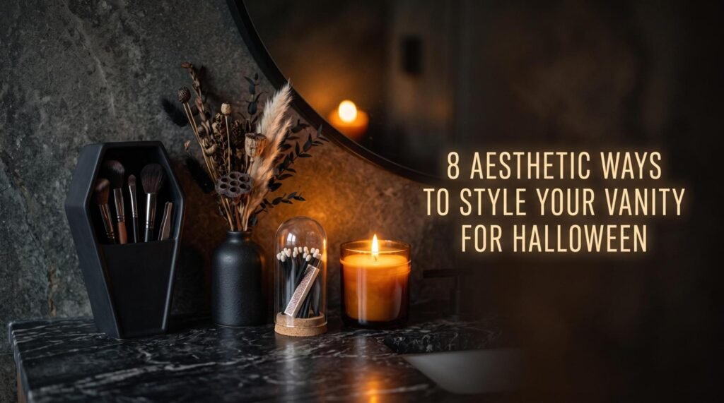 8 Aesthetic Ways to Style Your Bathroom Vanity for Halloween