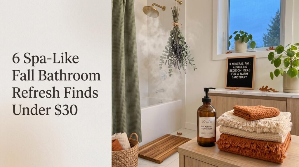 6 Spa-Like Fall Bathroom Refresh Finds Under $30